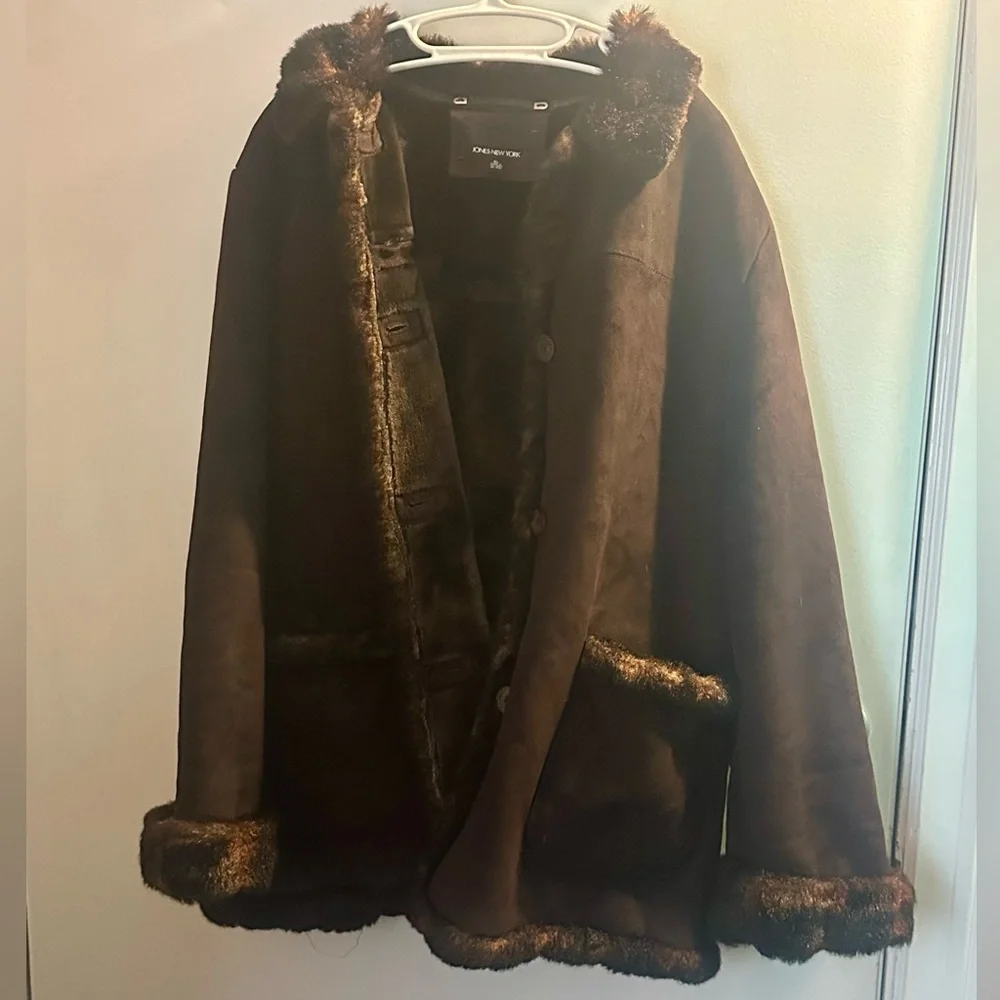 New York & Company Faux Fur Lined Winter Coat - Picture 3 of 16